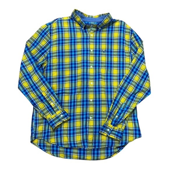 American Eagle Plaid Button Up Shirt Size XL - Picture 1 of 10